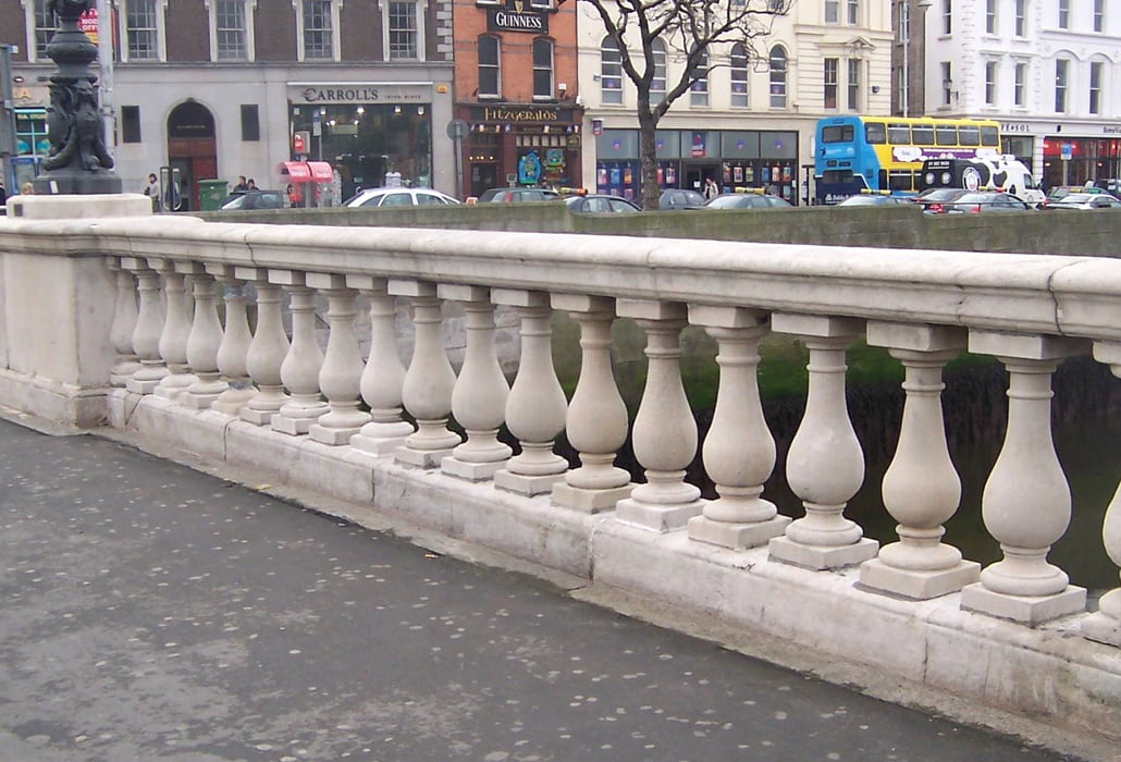 O'Connell Bridge, cleaned using low pressure steam