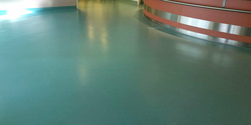 Wearmax colour on vinyl floor in a medical facility