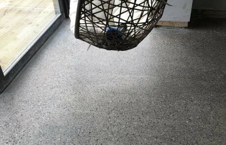 Polished concrete floor silver finish P Mac