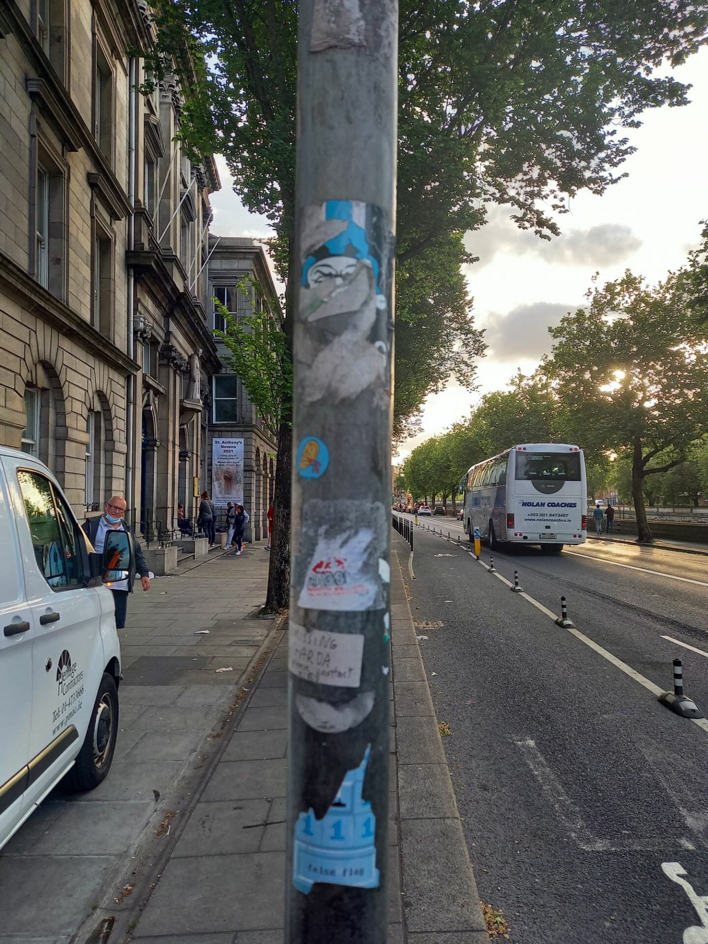 Stickers on Lamp posts