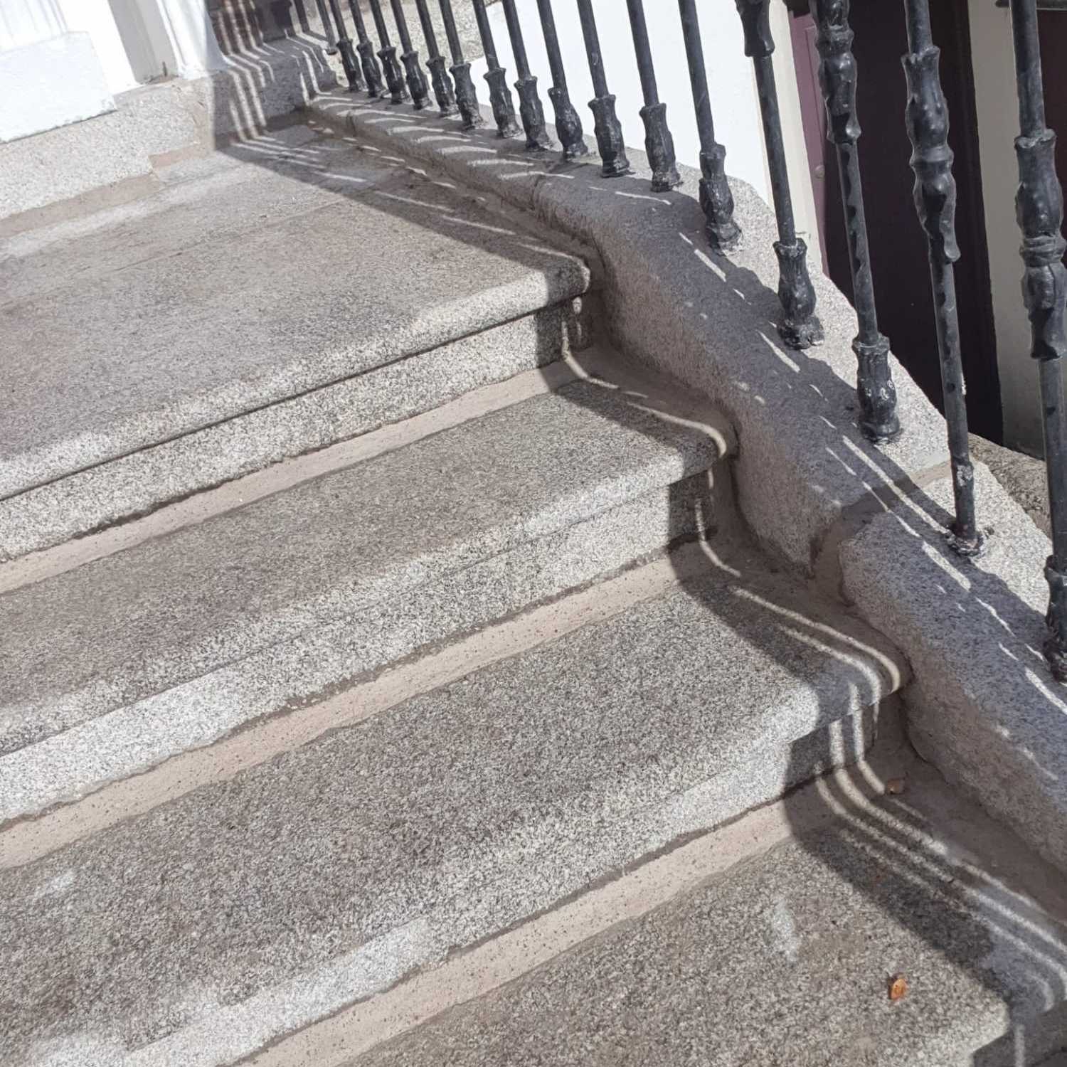 Granite steps re-pointed