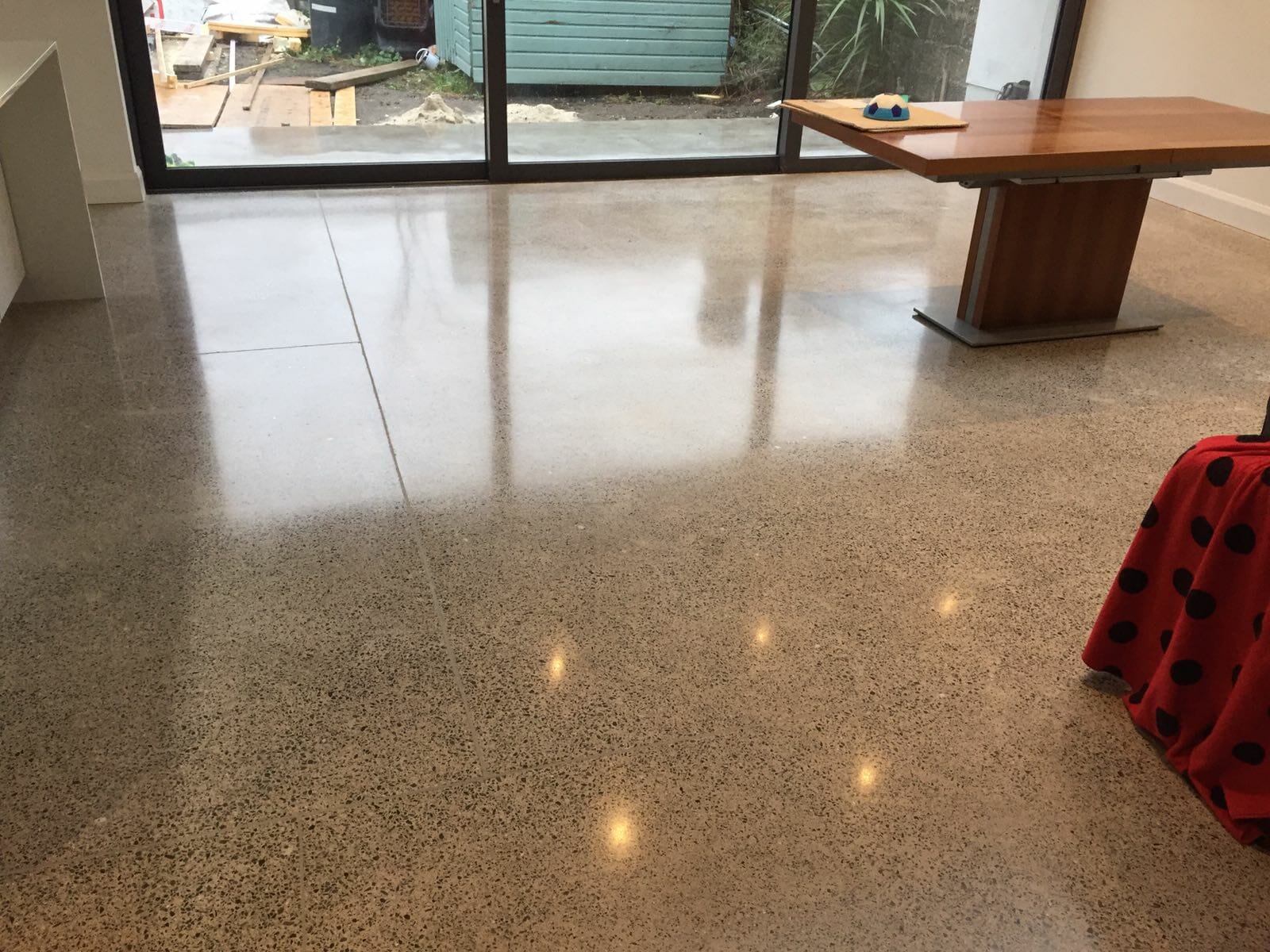 Shiny Polished concrete floor