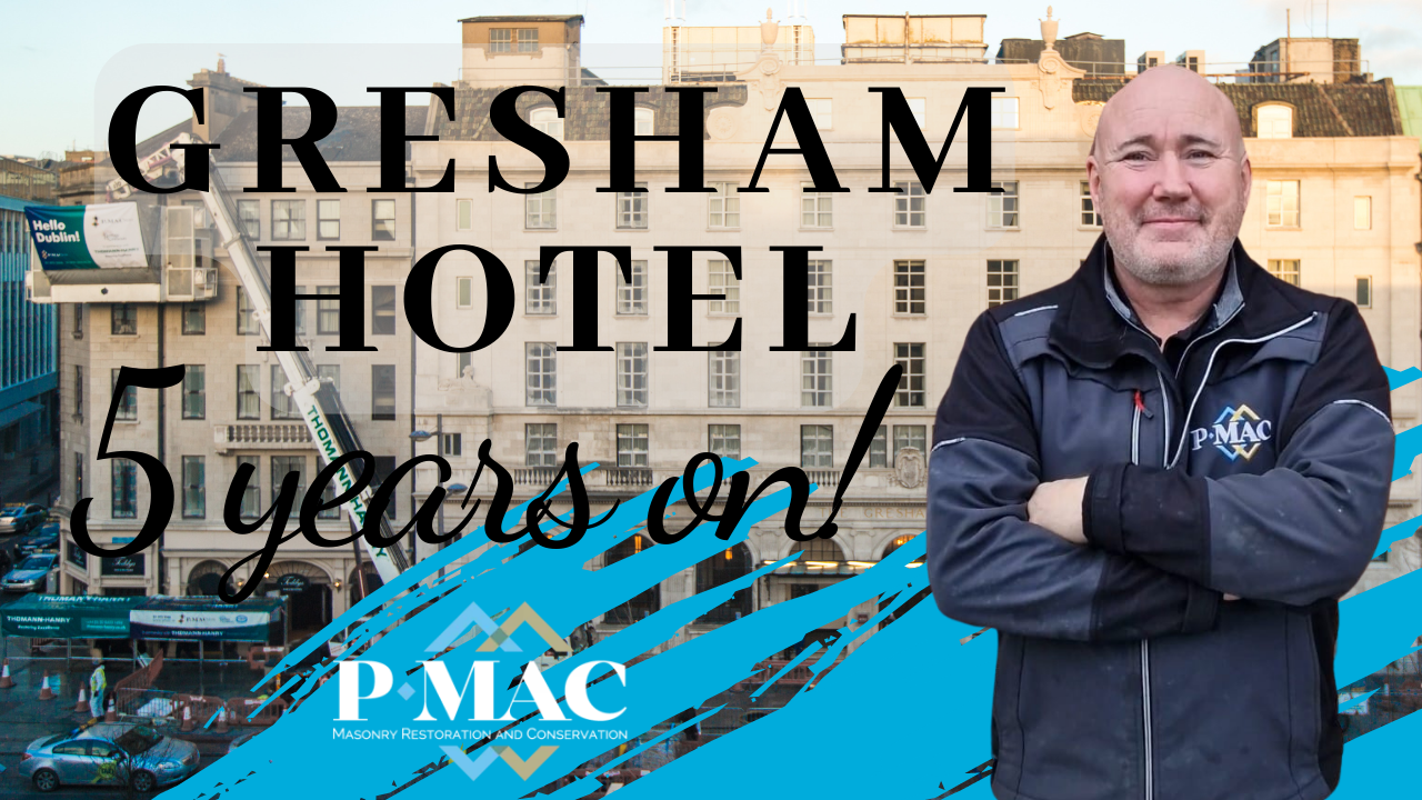Our facade supervisor standing in front of the Gresham hotel