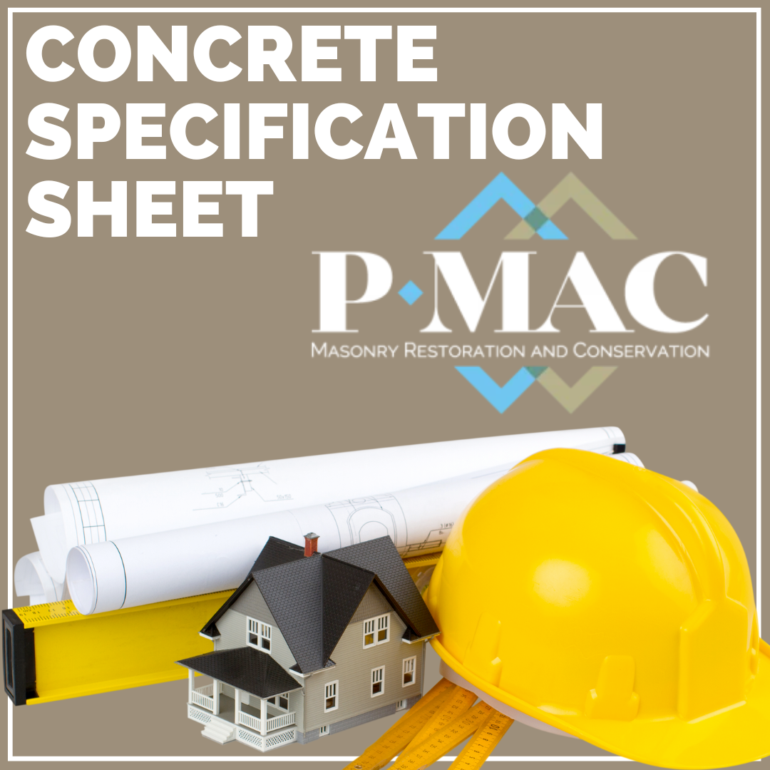 PMAC concrete spec brochure for hints and tips