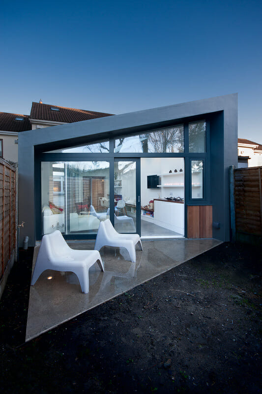 Photo of rear garden with external finished concrete