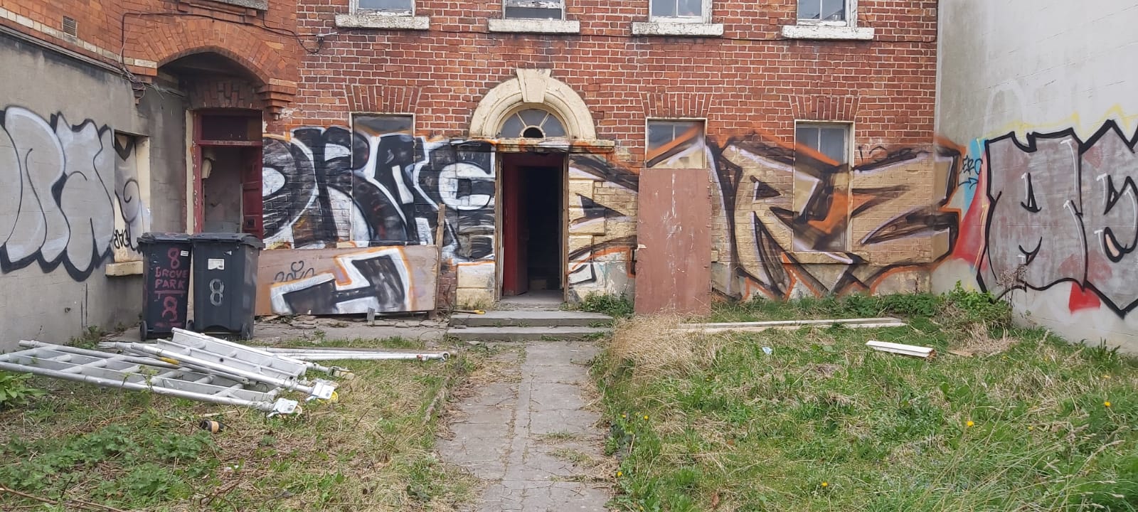 Graffiti on Georgian House, Harold's Cross, Dublin