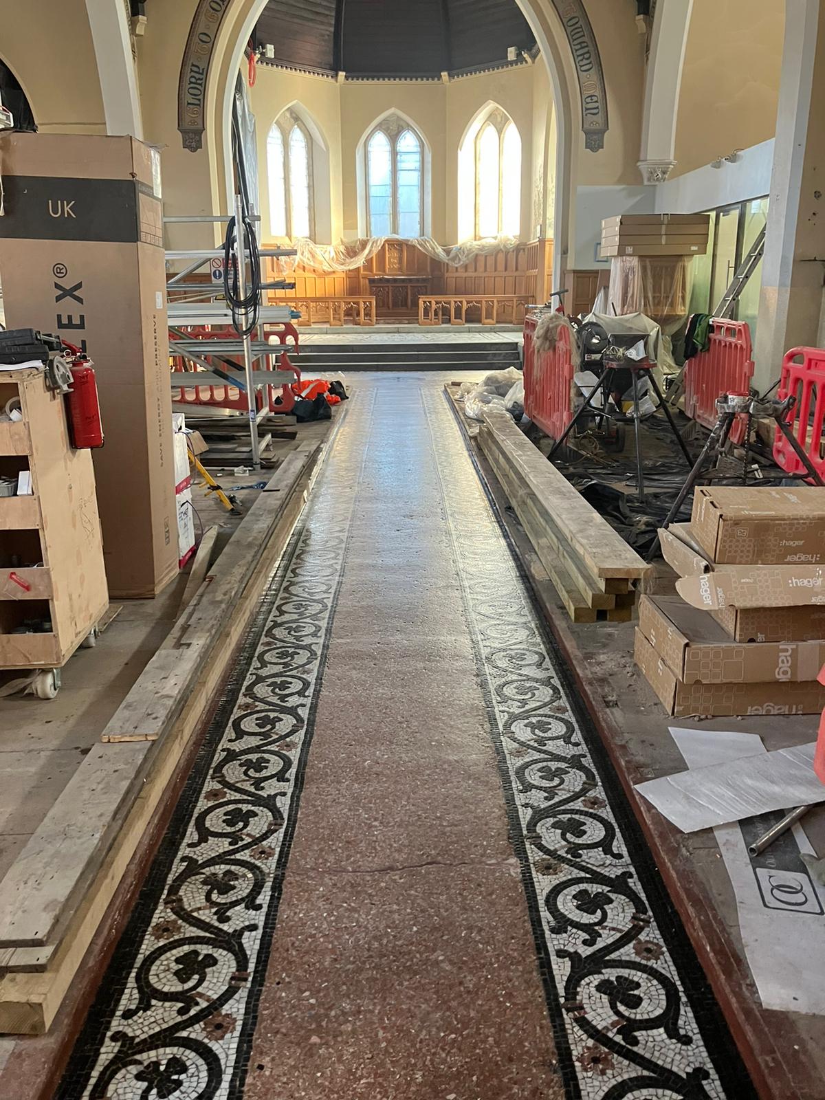 Restored Floor in St Matthews Church